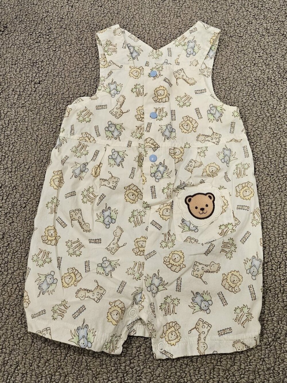 🐾 Little Wonders Vintage Baby Overalls – Size 6–9 Months